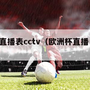 欧洲杯直播表cctv（欧洲杯直播 央视频）